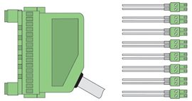 583451.21 Výstupní kabel 100V, 8 zón