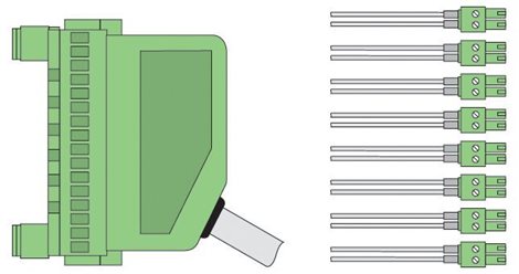 583451.21 Výstupní kabel 100V, 8 zón