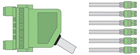 583452.21 Propojovací kabel 100V, 6 zón