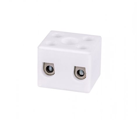 CPO-10A-2P Porcelánová bloková svorka 2P - 6 mm2, s montážním otvorem