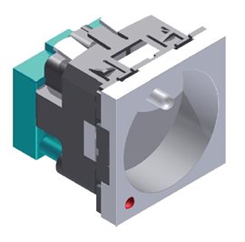 ZPO D LMO1 iS-3kV-B Zásuvka mosaic s přepětovou ochranou Kiwa