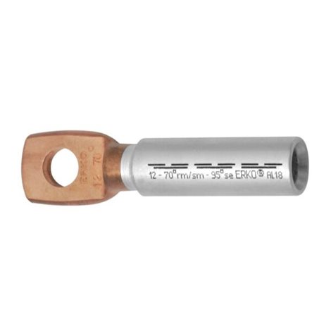 ACK_12-240/1 Pevné kabelové oko AL s příložníkem CU, M12, průřez plného vodiče 300mm2, sla