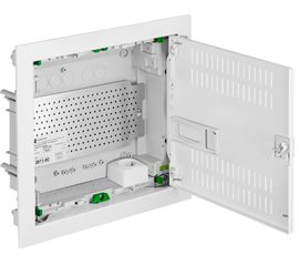 C-BOX MSF 14M Multimediální rozvodnice podomítková IP 30, perforovaná dvířka, 329x358x94 mm