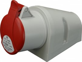 IZB 1653 Nástěnná zásuvka bezšroubová 400 V, IP 44, 16 A, 5-pól
