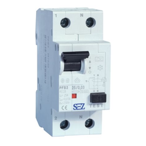 PFB2 25/0,03 Proudový chránič 2póly, 25A, 30mA, 10kA