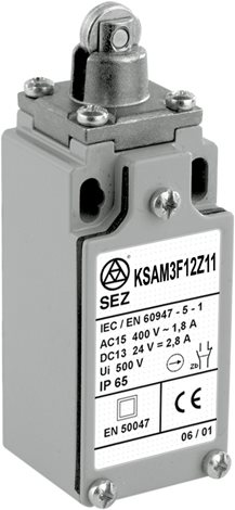 KSAM3F12Z11 Koncový spínač kovový s kovovou kladkou, šířka 30mm