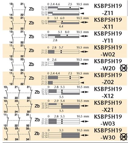 KSBP5H19Z11 Koncový spínač plastový s kovovou kladkou a prachotěsnou manžetou, šířka 40mm 2