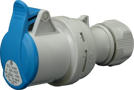 ISN 1632 Spojovací zásuvka IP44, 16A, 3-pól