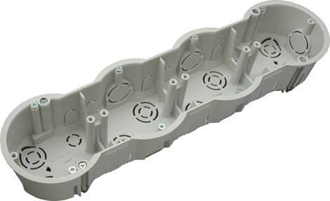 KUP 68LP/4 SK Krabice do sádrokartonu čtyřnásobná, 8ks šroub, 850°C