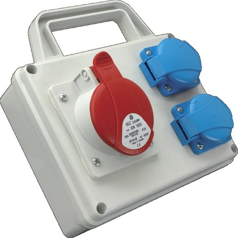 ROSP 1631 D minizásuvková kombinace Praktik - IP 54 s držadlem 1