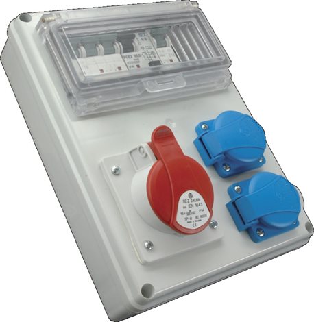 ROS FI-1603 Zásuvková kombinace 1x1653+2x230V s chráničem 2