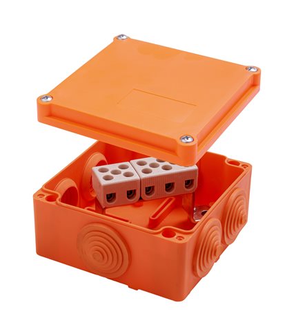 PO 105 5P/4 Požárně odolná krabice, třída E90, 5-pólová, 105x105 mm, IP 55