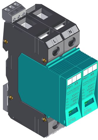 PO I 2 R EWS 280V/12 Přepěťová ochrana PO I 2 R  EWS 280V/12,5kA, modulární, vyměnitelná, B+C+D