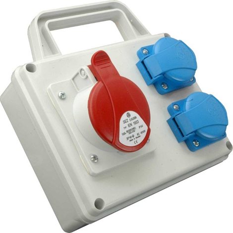 ROSP 1630 D Minizásuvková kombinace Praktik-IP54 s držadlem 2