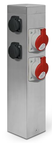 RS-N-16-2-1653-2 Nerezový energo sloupek 2x1653-400V,2x230V