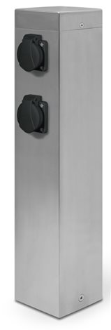 RS-N-16-2 Nerezový energo sloupek 2x230V