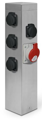 RS-N-16-4-1653 Nerezový energo sloupek 1x1653-400V,4x230V