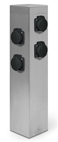 RS-N-16-4 Nerezový energo sloupek 4x230 V