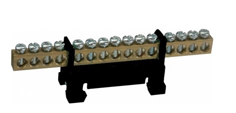 SP 15/C Propojovací můstek 15 svorek, černý L, maximální průřez pevného vodiče 16 mm2, 660 V, 63 A