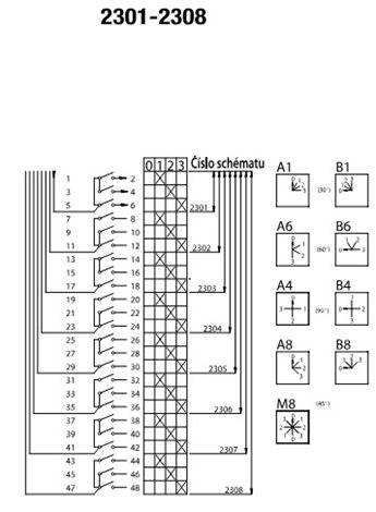 S10 JD 2301 A4 vačkový spínač,přepínač 2