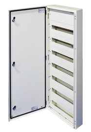 T-BOX 126/7/18 Kovová skříň T-BOX, nástěnná, 126 modulů - 7 řad, IP 65, 1250x450x125 mm