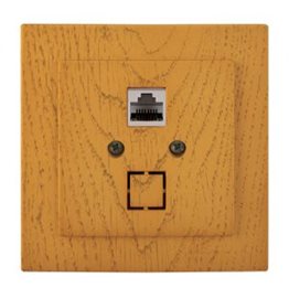 ZEDT8-D1 ELITE - Datová zásuvka 8PIN světlé dřevo