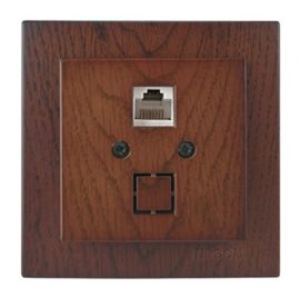 ZEDT8-D3 ELITE - Datová zásuvka 8PIN  tmavé dřevo