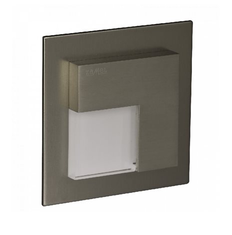 07-321-21 Světlo LED TIMO, pod omítku, do KU krabice, 230Vstř, IP20, NEREZOVÁ OCEL, BÍLÁ 3