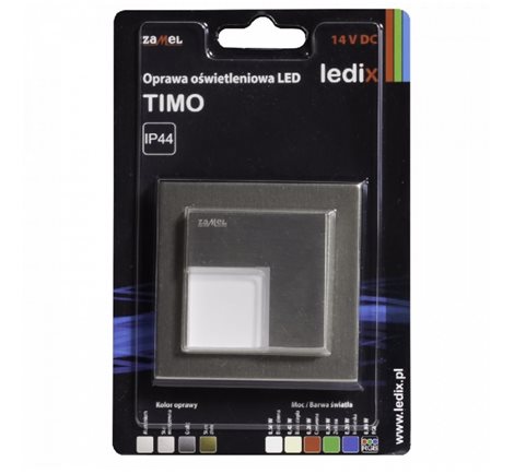 07-321-21 Světlo LED TIMO, pod omítku, do KU krabice, 230Vstř, IP20, NEREZOVÁ OCEL, BÍLÁ 5