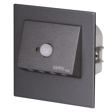 11-226-32 Světlo LED NAVI s čidlem, pod omítku, 230Vstř, IP20, GRAFIT, TEPLÁ BÍLÁ