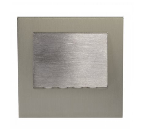 11-321-22 Světlo LED NAVI, pod omítku, do KU krabice, 230Vstř, IP20, NEREZOVÁ OCEL, TEPLÁ  1