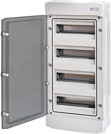 ECH-48PT Nástěnná rozvodnice s průhlednými dvířky 4x12 modulů IP65