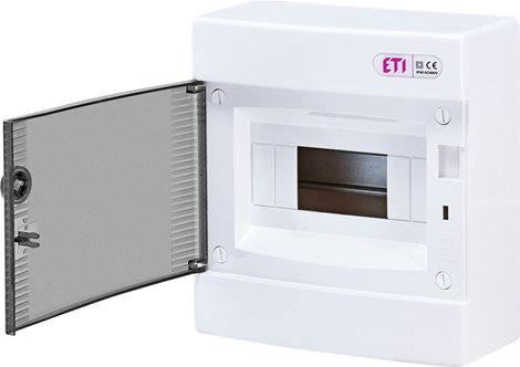ECT8PT (průhled. dvířka) Rozvodná skříňka na omítku DIDO-E