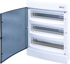 ECM 3x18PT (průhled. dvířka) Rozvodná skříňka pod omítku DIDO-E