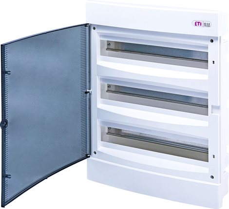 ECM 3x18PT (průhled. dvířka) Rozvodná skříňka pod omítku DIDO-E
