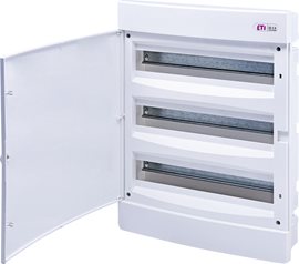 ECM 3x18PO (bílá dvířka) Rozvodná skříňka pod omítku DIDO-E