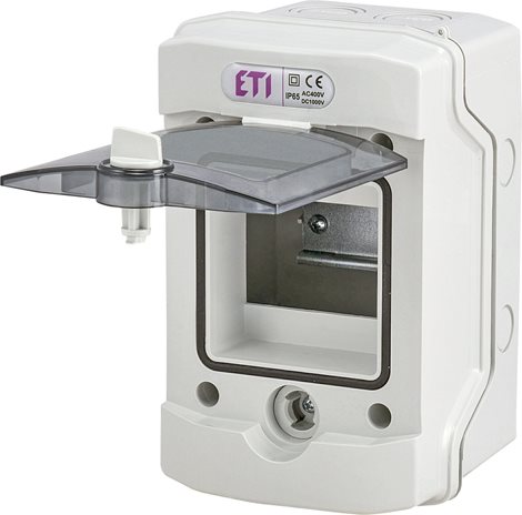 ECH-4G Nástěnná rozvodnice s průhlednými dvířky 1x4 moduly IP65