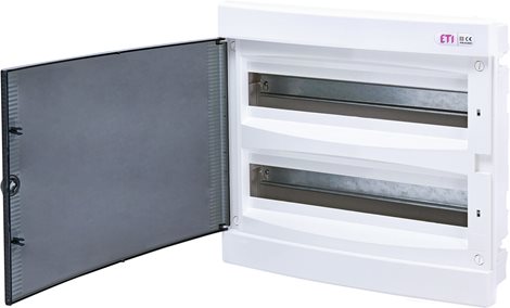 ECM 2x18PT (průhled. dvířka) Rozvodná skříňka pod omítku DIDO-E