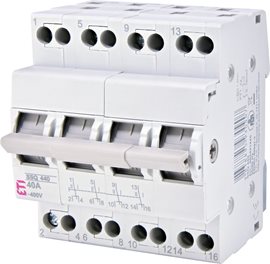 SSQ 440 Modulový přepínač I-0-II SSQ 440, 4-pólový, kat. AC-22A, In = 40A, Un = 230/400V AC