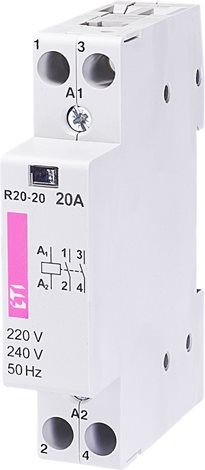 R 20-20 230V Modul. stykač 20A, 2 pól, 1modul
