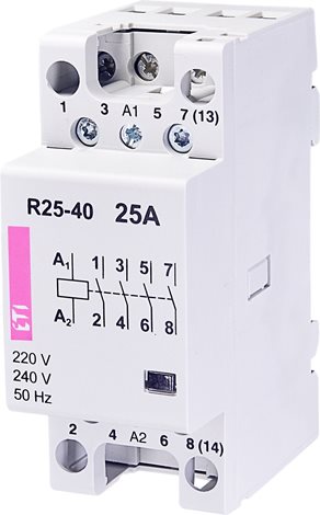 R25-40 230V Modul. stykač 25A, 4 pól, 2modul