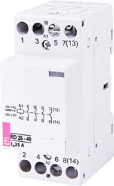 RD 25-40-230V AC/DC modulární stykač 4xNO 25A