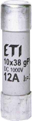 CH10x38 gPV 12A/1000V DC gPV pojistka pro fotovoltaiku