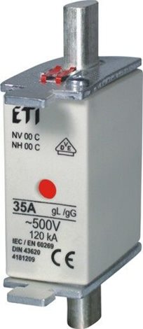 NV000/NH000 gG 40A/400V Nožová pojistka