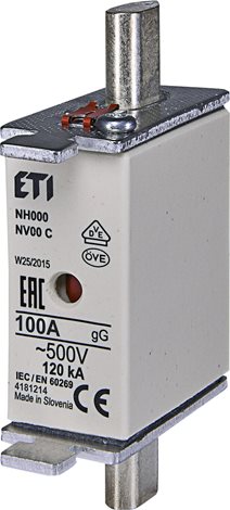 NV000/NH000 gG 100A/500V Nožová pojistka