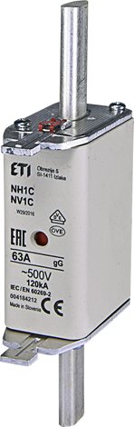 NV1C/NH1C gG 63A/500V Nožová pojistka