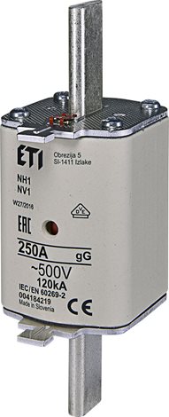 NV1/NH1 gG 250A/500V Nožová pojistka