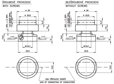 3274-01874 Vestavný spínač tlačítkový 2A/250V 2