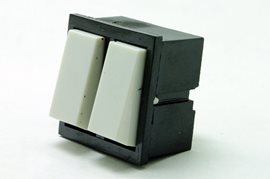 3454-52635 Přepínač dvojitý střídavý vestavný kolébkový 6A/250V