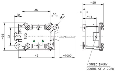 3574-02795 Spínač tahový vestavný 10A/250V 2
